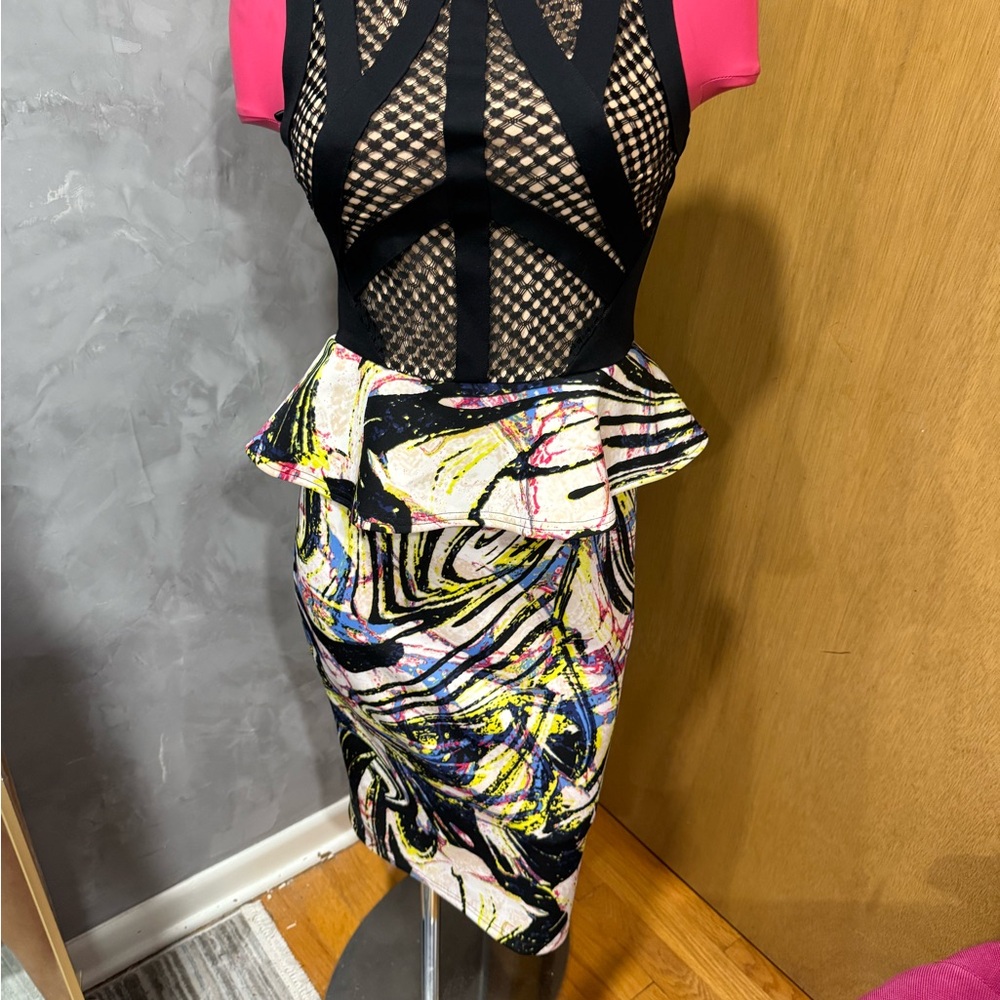 Bebe Pink and Black Dress